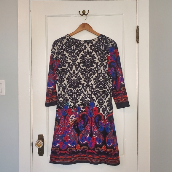 Papillon Sweater Dress – Size L – Black/Crimson/Indigo - Picture 4 of 5